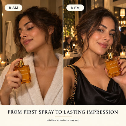 Morning and evening Amevia Honey Oud wear story