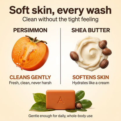 Persimmon and shea butter for soft skin