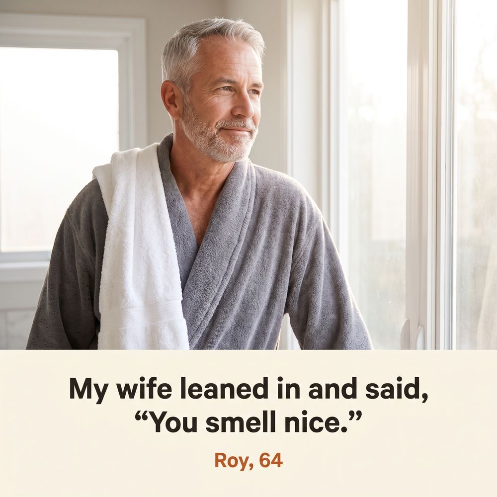 A customer quote about Amevia Persimmon Soap